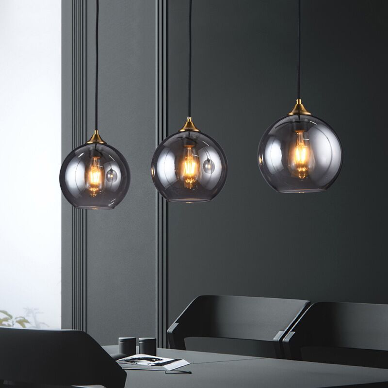 Contemporary Blown Glass Sphere Pendant Lights for Bedrooms
