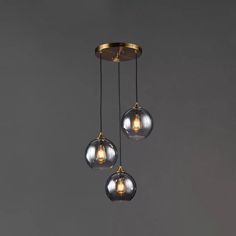 Contemporary Blown Glass Sphere Pendant Lights for Bedrooms