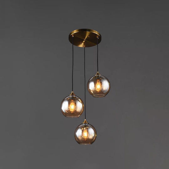 Contemporary Blown Glass Sphere Pendant Lights for Bedrooms