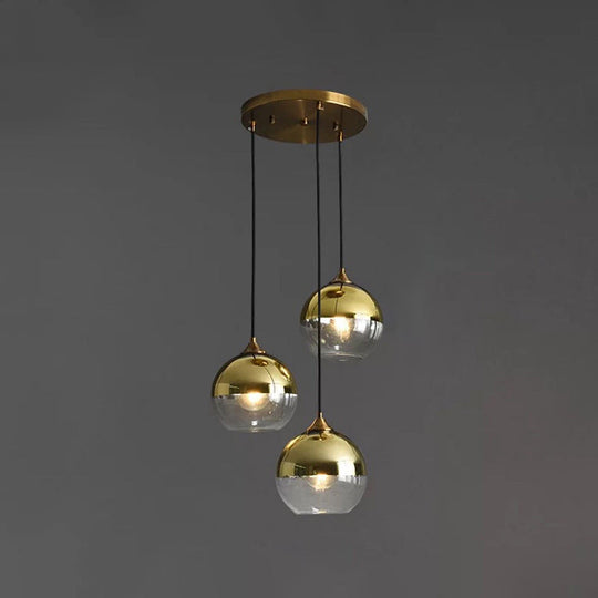 Contemporary Blown Glass Sphere Pendant Lights for Bedrooms