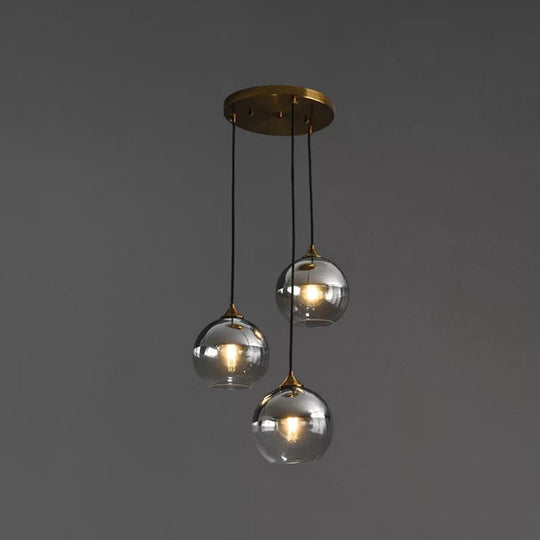 Contemporary Blown Glass Sphere Pendant Lights for Bedrooms