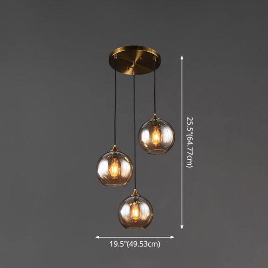 Contemporary Blown Glass Sphere Pendant Lights for Bedrooms