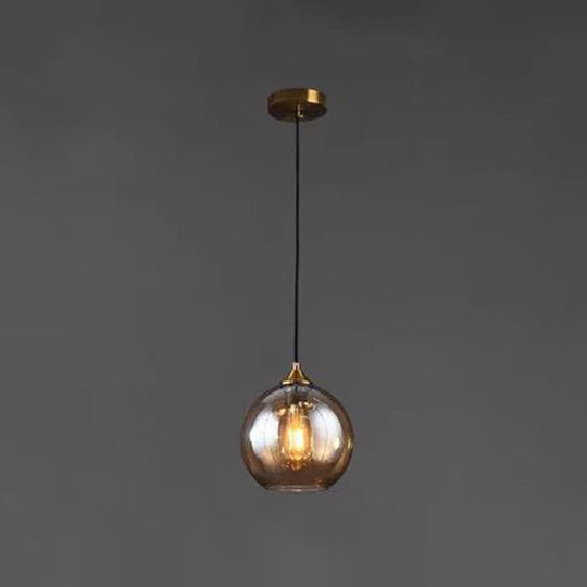 Contemporary Blown Glass Sphere Pendant Lights for Bedrooms