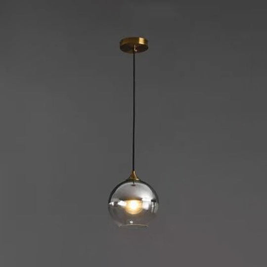 Contemporary Blown Glass Sphere Pendant Lights for Bedrooms