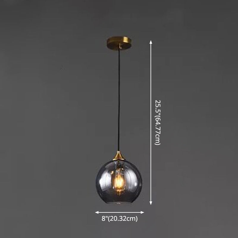 Contemporary Blown Glass Sphere Pendant Lights for Bedrooms