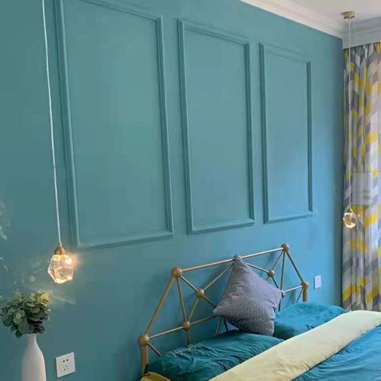 Gold LED Crystal Stone Ceiling Light for Modern Bedroom Suspension