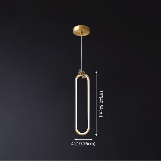 Modern Small Bronze LED Pendant Light with Creative Ceiling Design