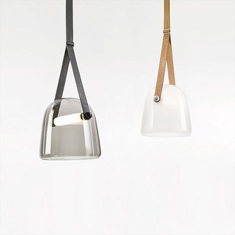 LED Pendant Light Fixture - Large Glass Dome for Kitchen Island Lighting