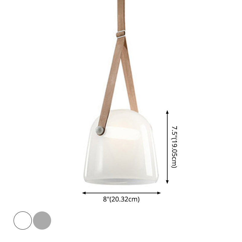 LED Pendant Light Fixture - Large Glass Dome for Kitchen Island Lighting