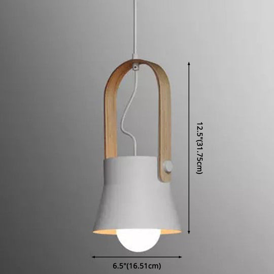 Nordic Modern Metal Pendant Lamp - 1-Light Upside Down Trifle Style for Restaurants