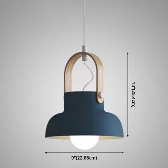Nordic Modern Metal Pendant Lamp - 1-Light Upside Down Trifle Style for Restaurants
