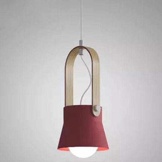 Nordic Modern Metal Pendant Lamp - 1-Light Upside Down Trifle Style for Restaurants