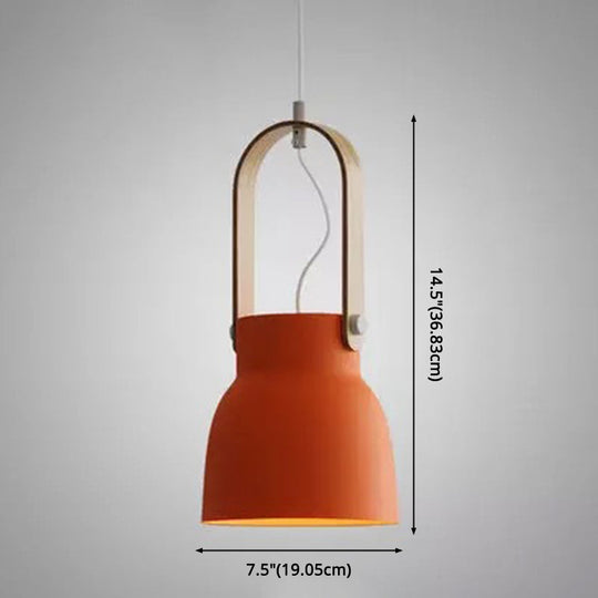 Nordic Modern Metal Pendant Lamp - 1-Light Upside Down Trifle Style for Restaurants