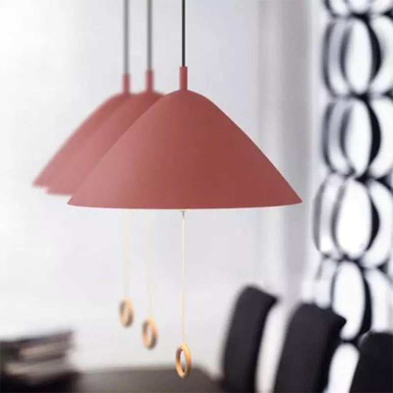 Modern Macarons Tapered Pendant Light with Metal Finish - 1-Light Pendant Lighting
