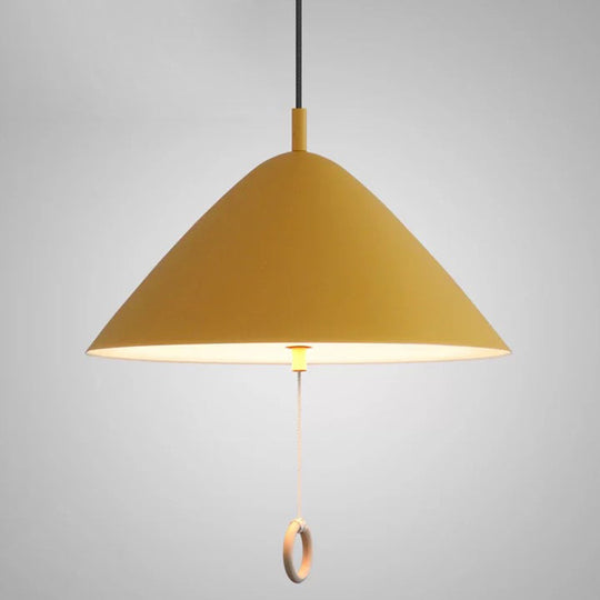 Modern Macarons Tapered Pendant Light with Metal Finish - 1-Light Pendant Lighting