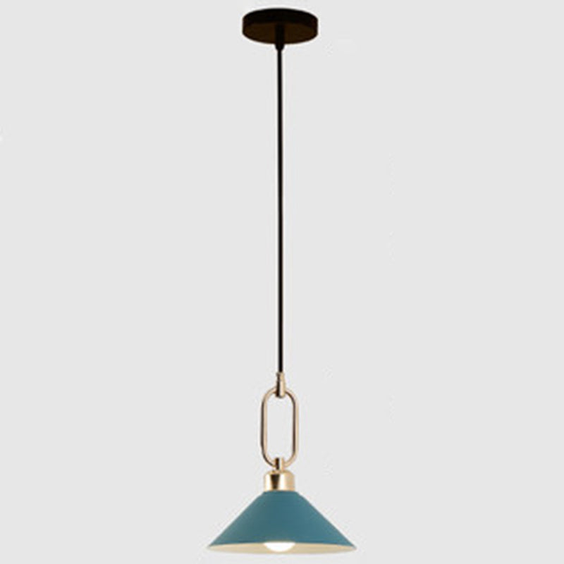 Modern Macarons Umbrella Pendant Light with Metal Ring - Stylish Metal Pendant Lighting