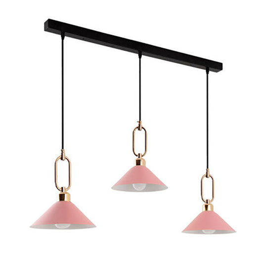 Modern Macarons Umbrella Pendant Light with Metal Ring - Stylish Metal Pendant Lighting