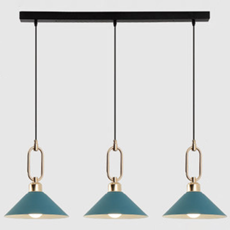 Modern Macarons Umbrella Pendant Light with Metal Ring - Stylish Metal Pendant Lighting