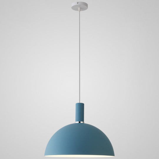Nordic Style Metal Hemisphere Pendant Light for Restaurants - 1-Light Ceiling Lamp