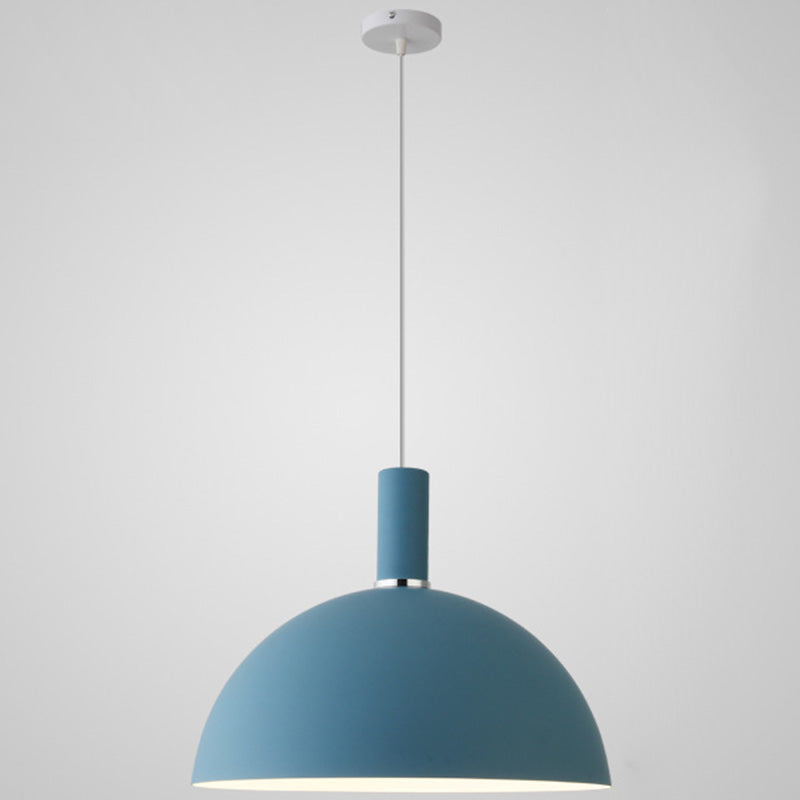 Nordic Style Metal Hemisphere Pendant Light for Restaurants - 1-Light Ceiling Lamp