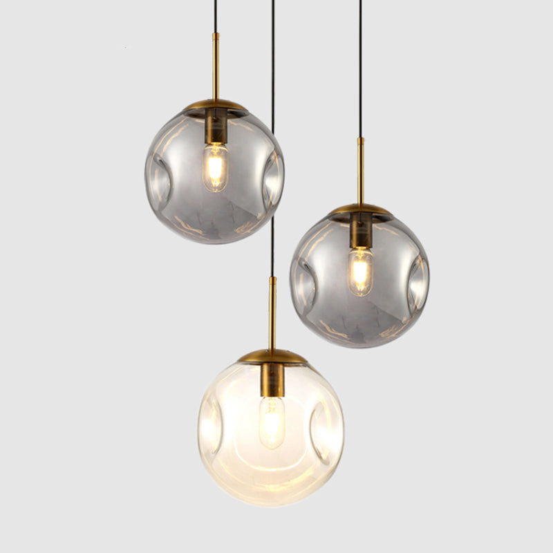 Irregular Glass Ball Pendant Light - Modern Mini Hanging Fixture for Dining Room and Kitchen