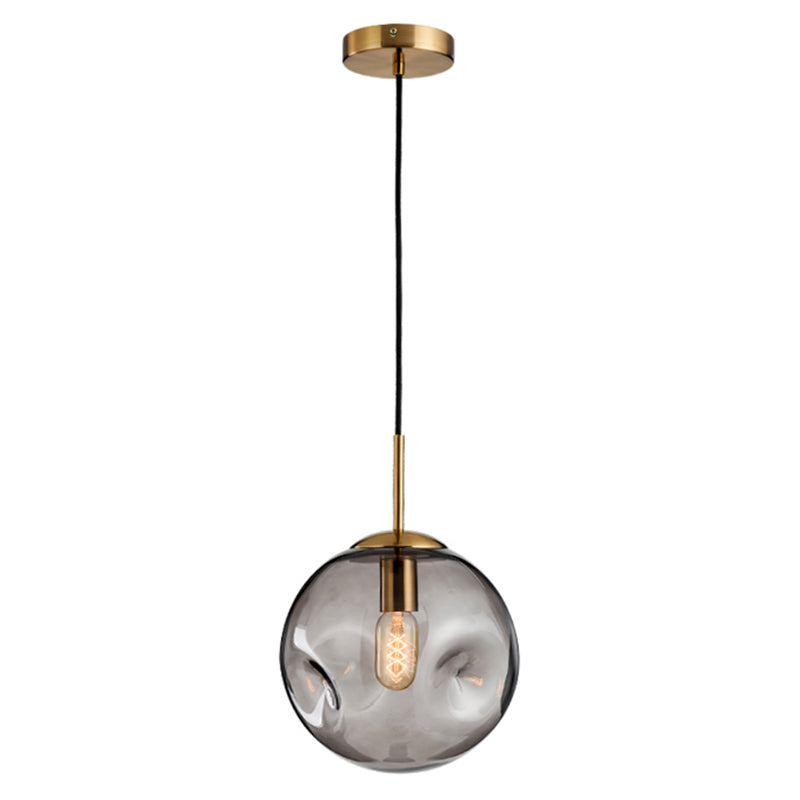 Irregular Glass Ball Pendant Light - Modern Mini Hanging Fixture for Dining Room and Kitchen