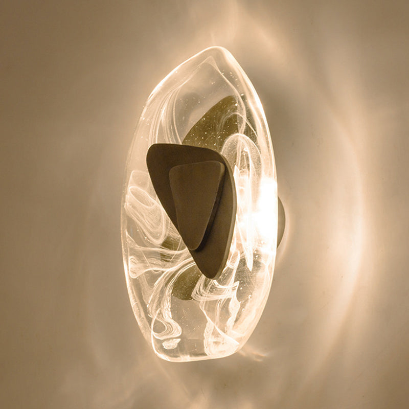 Modern Nordic Sconce: Luxury Glass Wall Mount Light Fixture for Bedroom