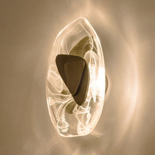 Modern Nordic Sconce: Luxury Glass Wall Mount Light Fixture for Bedroom