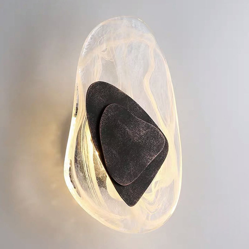 Modern Nordic Sconce: Luxury Glass Wall Mount Light Fixture for Bedroom