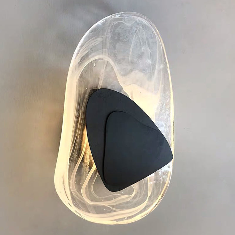 Modern Nordic Sconce: Luxury Glass Wall Mount Light Fixture for Bedroom