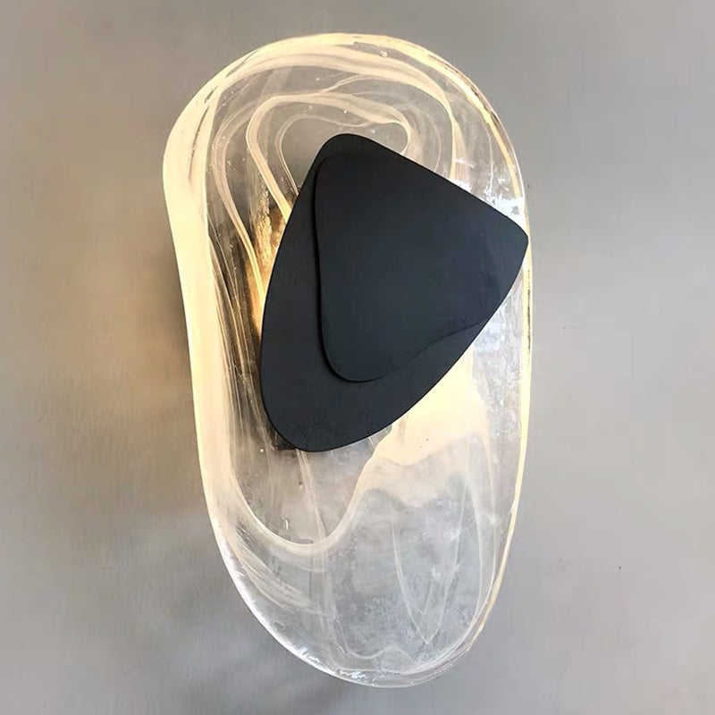Modern Nordic Sconce: Luxury Glass Wall Mount Light Fixture for Bedroom