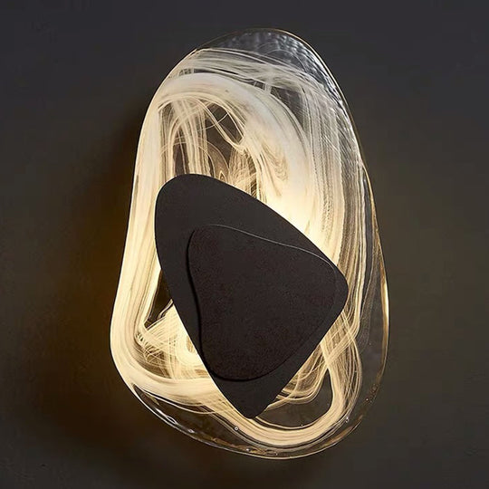 Modern Nordic Sconce: Luxury Glass Wall Mount Light Fixture for Bedroom