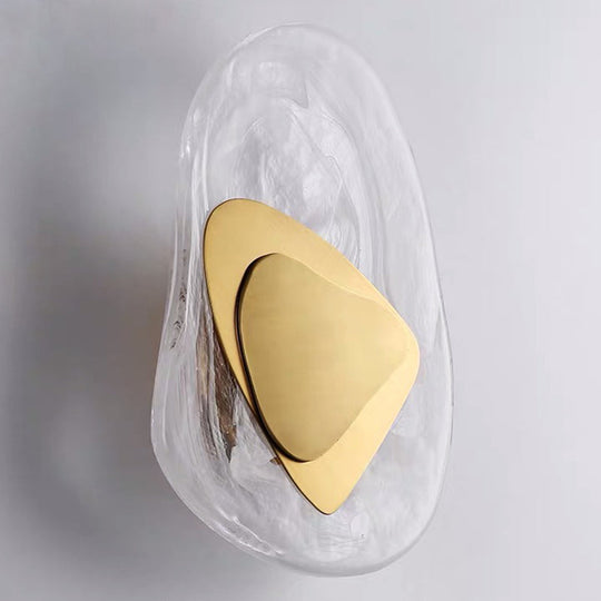 Modern Nordic Sconce: Luxury Glass Wall Mount Light Fixture for Bedroom