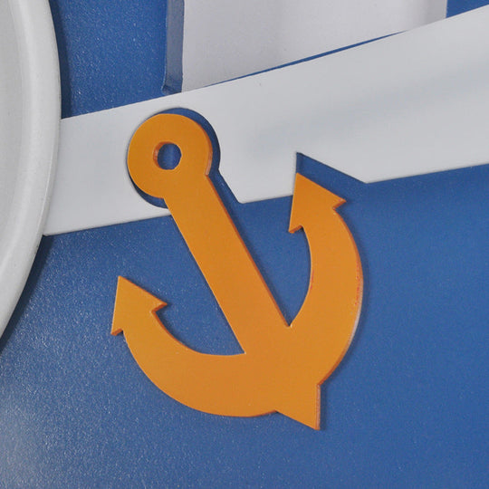 Cartoon Boat Kids Room Sconce – LED Wall Light Fixture for Playful Illumination