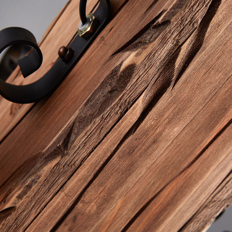 Cuboid Coastal Wood Beige Chandelier - Stylish Ceiling Hanging Light Fixture for Restaurants