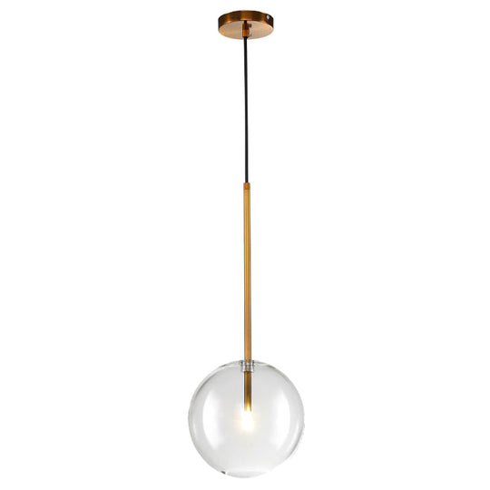 Minimalist Gold Globe Glass Pendant Light Fixture