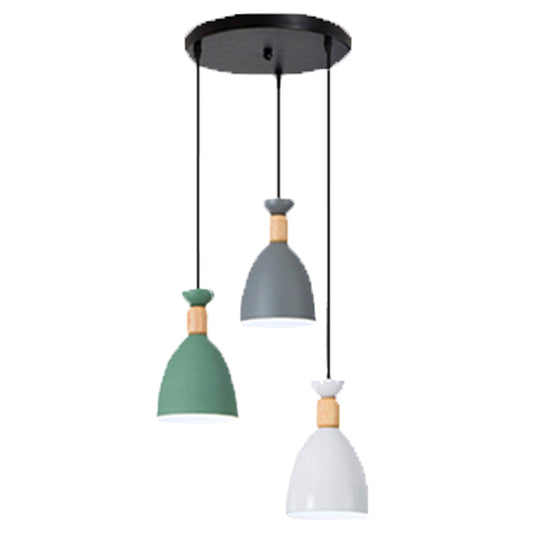 Sleek Hanging Ceiling Pendant Light with Tapered Metal Shade - Perfect for Dining Rooms