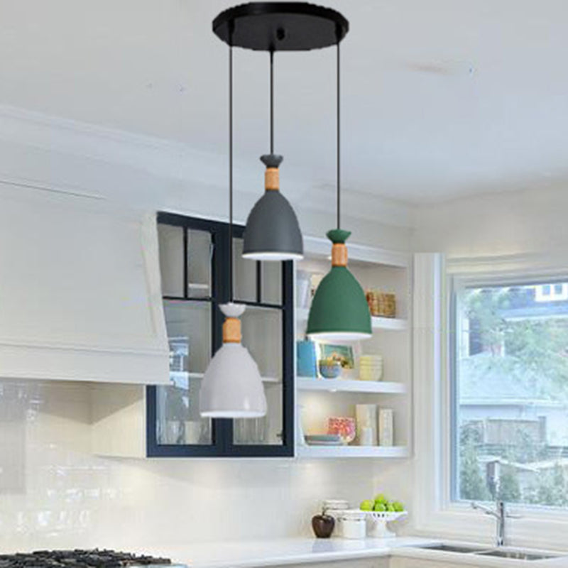 Sleek Hanging Ceiling Pendant Light with Tapered Metal Shade - Perfect for Dining Rooms