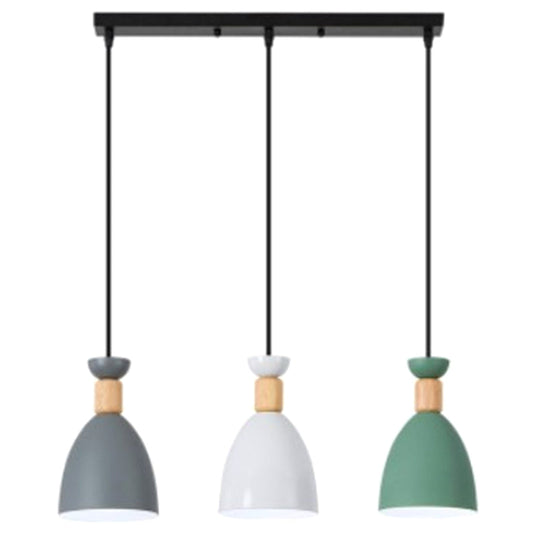 Sleek Hanging Ceiling Pendant Light with Tapered Metal Shade - Perfect for Dining Rooms