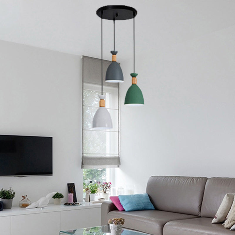 Sleek Hanging Ceiling Pendant Light with Tapered Metal Shade - Perfect for Dining Rooms