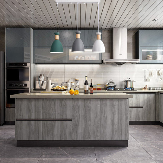 Sleek Hanging Ceiling Pendant Light with Tapered Metal Shade - Perfect for Dining Rooms