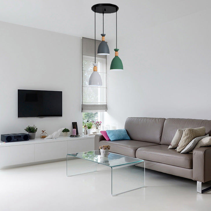 Sleek Hanging Ceiling Pendant Light with Tapered Metal Shade - Perfect for Dining Rooms