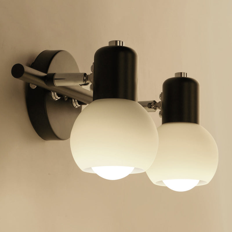 Frosted Glass Wall Lights for Bathroom Vanity with American Design - Ideal for Wash Basin
