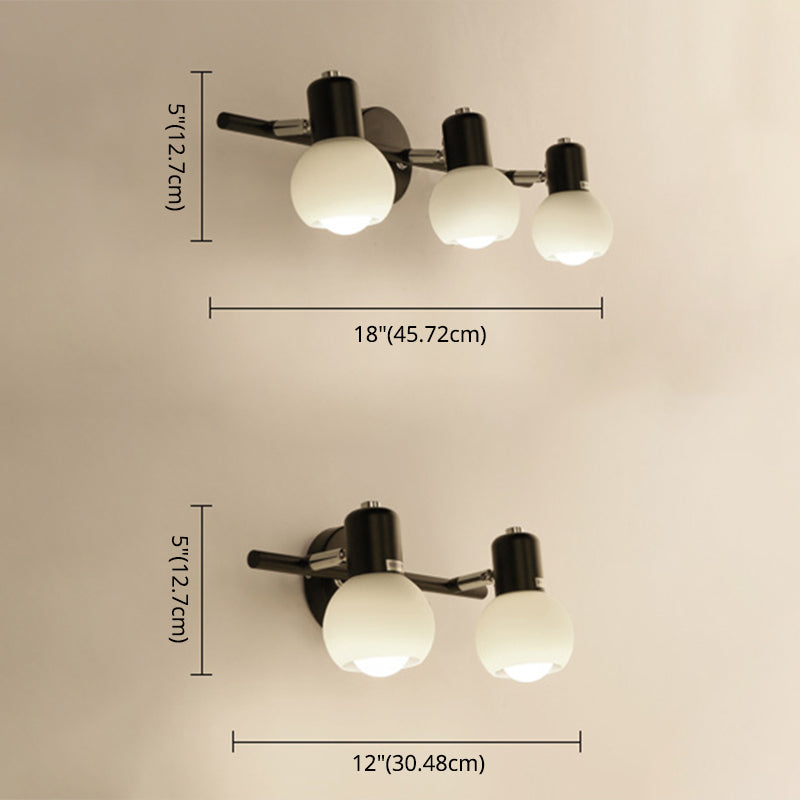 Frosted Glass Wall Lights for Bathroom Vanity with American Design - Ideal for Wash Basin