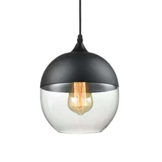 1 Light Pendant Lighting Retro Industrial Style Glass Pendant Ceiling Lights for Restaurant