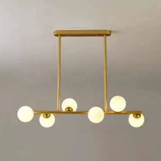 Modern MODO Chandelier with Opal Frosted Glass | Ceiling Hang Light for Sitting Room