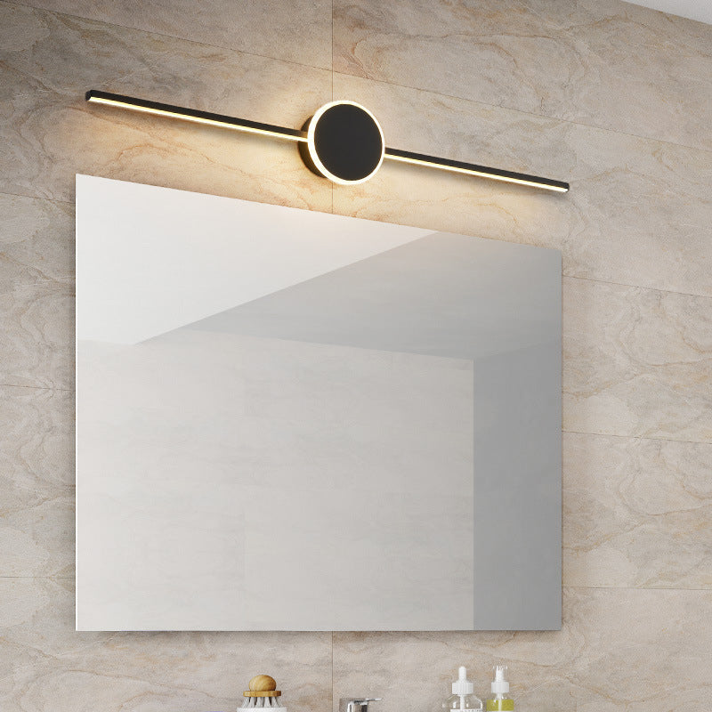 Modern Minimalist Metal Single Vanity Light - Linear Wall Fixture
