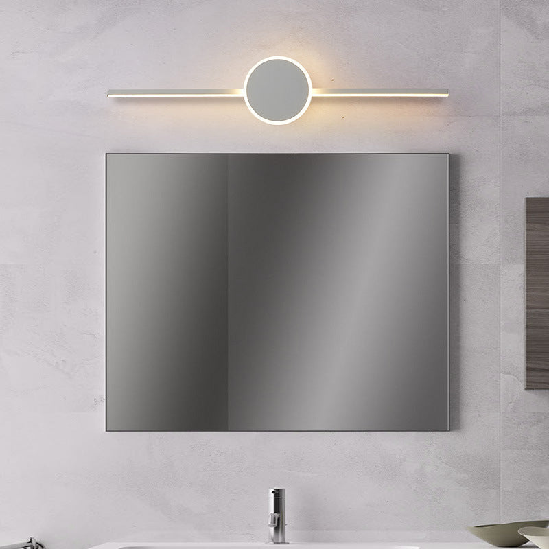 Modern Minimalist Metal Single Vanity Light - Linear Wall Fixture