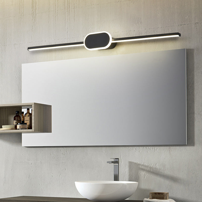 Modern Minimalist Metal Single Vanity Light - Linear Wall Fixture