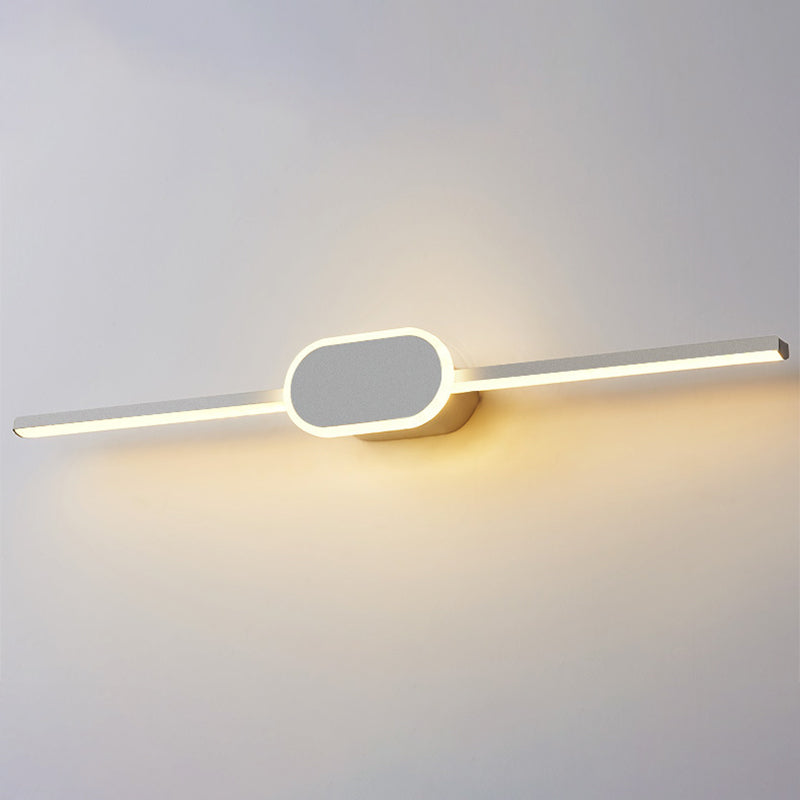 Modern Minimalist Metal Single Vanity Light - Linear Wall Fixture
